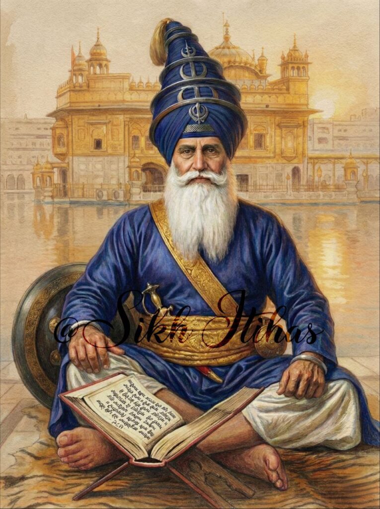 Baba Deep Singh Ji fighting at the Battle of Amritsar